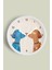 Sevimli Köpekler Modern Duvar Saati - 25CM - Önü Camlı Beyaz Kasa - Sessiz Mekanizma 1