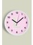 L Harfi Kız Odası Duvar Saati - 25CM - Önü Camlı Beyaz Kasa - Sessiz Mekanizma 1