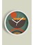 Soyut - Bohem - Geometrik Temalı Modern Duvar Saati - 25CM - Önü Camlı Beyaz Kasa - Sessiz Mekanizma 1