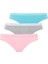 Kadın, Lisanslı, 3'lü Slip Külot, Pembe+Gri Mlj.+Mint 1