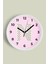 N Harfi Kız Odası Duvar Saati - 25CM - Önü Camlı Beyaz Kasa - Sessiz Mekanizma 1