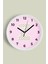 Z Harfi Kız Odası Duvar Saati - 25CM - Önü Camlı Beyaz Kasa - Sessiz Mekanizma 1