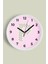 P Harfi Kız Odası Duvar Saati - 25CM - Önü Camlı Beyaz Kasa - Sessiz Mekanizma 1