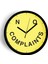 ' No Complaints '' Yazıllı Modern Tasarım Duvar Saati - 25CM - Önü Camlı Siyah Kasa 1