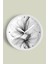 Soyut Çiçek Tasarımı Modern Duvar Saati - 25CM - Önü Camlı Beyaz Kasa - Sessiz Mekanizma 1