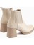 Marya Bej Lastikli Kadın Topuklu Bot 5