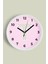 T Harfi Kız Odası Duvar Saati - 25CM - Önü Camlı Beyaz Kasa - Sessiz Mekanizma 1
