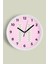 H Harfi Kız Odası Duvar Saati - 25CM - Önü Camlı Beyaz Kasa - Sessiz Mekanizma 1
