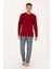 Erkek Bordo Pijama Takım 50318612-VR014 4