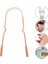 Bakır Oil Pulling Yağ Çekme Dil Plak Temizleme Aleti Dil Fırçası Sıyırıcı Dil Kaşığı 1