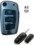 Audi A3 Q2 Anahtar Uyumlu Silikon Oto Anahtar Kumanda Kabı Kılıf Siyah 1