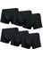 Erkek 6’lı Boxer Seti – Siyah Renk Esnek Bel Lastikli Modal 1