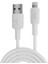12W 2.4A Usb-A To Lightning iPhone iPad Silikon Hızlı Şarj ve Data Kablosu Beyaz 1 Metre 1