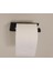 Yapışkanlı ve Vidalı Mat Siyah Oval Tuvalet Kağıtlığı Wc Kağıtlık Tuvalet Kağıdı Askısı 2