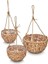 3'lü Asılabilir El Yapımı ve Doğal Yuvarlak Hasır Saksılık Seti, 3'lü Hasır Yuvarlak Saksı Seti 2