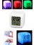 7 Renk Değiştiren Gece Lambası Masa Saati Alarm Termometre Özellikli Yeni Nesil Akıllı Masa Saati 5