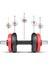 16 kg Dambıl Seti Kırmızı-Siyah 6 In 1 Fitness Set 4