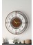 Dekoratif Yeni Modern Mintaka Ahşap Duvar Saati 48CM Kahverengi 48 x 48 4