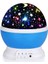 Renkli Yıldızlı Gökyüzü Dönen Star Master Çocuk Gece Lambası Projeksiyon Gece Lambası Gökyüzü Ay Yıldız Masa Lambası (Mavi) 1