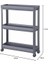 Ticaret Tekerlekli Dikdörtgen 3 Katlı Raf Ünitesi - Banyo Mutfak Düzenleyici Organizer Gri 3