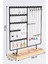 Takı Organizeri, Takı Standı Metal Stand ve Ahşap Taban, 35X30X9.5 Cm, Küpe Kolye Yüzük Düzenleyici, Siyah 3