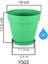 YS03 Yalı Saksı Drenaj Aparatlı Tabaklı Dekoratif Saksı 19CM, 3 Litre Antrasit 2