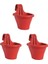 Balkon Saksı 20 Cm, 3 Litre 3 Adet Kırmızı 1