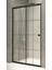 Duşakabin Ön Cephe 4mm Siyah Çizgi Şeffaf Cam Yükseklik 180CM (129 Cm) 1
