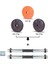 22 kg Multifonksiyonel Turuncu Siyah Halter Seti ve Dambıl Seti 2