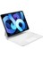 iPad Air 11 M2-M3 2024/2025 ile Uyumlu Touchpad Case Magic Keyboard Işıklı Aydınlatmalı Klavyeli Tablet Kılıfı Beyaz 1
