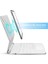 iPad Air 11 M2-M3 2024/2025 ile Uyumlu Touchpad Case Magic Keyboard Işıklı Aydınlatmalı Klavyeli Tablet Kılıfı Beyaz 2