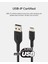 Örgülü Usb-C Kablosu (Boost Charge, NOTE10, S10, Pixel 4, iPad Pro, Nintendo Switch Için) 1 Metre, Siyah 3