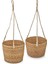 2'li Asılabilir El Yapımı ve Doğal Yuvarlak Hasır Saksılık Seti, 2'li Ipli Asılabilir Hasır Yuvarlak Saksı Seti (23CM*18CM-20CM*15CM) 1