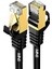 M109F Cat7 Kablo 3 METRE/10GBPS-50 Mikron Altın Kaplama/stp/cat7 Ethernet Kablosu (M109 Cat7, Sıyah, 3 Metre) 1