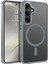 Samsung Galaxy S24 Fe Uyumlu Kamera Korumalı Magsafe Wireless Şarj Özellikli Arkası Mat Metal Tuş Takımlı Ultra Güçlü Korumalı Silikon Kılıf (Gri, Samsung Galaxy S24 Fe) 1