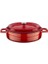 24 cm Derin Yuvarlak 28 cm Sığ Yuvarlak 2'li Döküm Kırmızı Tencere Seti 3