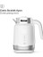 Smart Akıllı Kettle Paslanmaz Çelik Çift Katmanlı Mobil Uygulama Kontrollü Dijital Dokunmatik Otomatik Kapanma Hızlı Kaynatma Kolay Temizlik Kaçak Akım Korumalı Su Isıtıcı 1.7 Lt (Beyaz) X7102 2