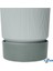 Ixora Saksı Dekoratif Tabaklı Drenajlı Çiçek Saksısı (Gri, 4 Litre) 3