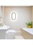 20W IP65 Oval Siyah LED Tavan ve Duvar Lambası | 6500K Beyaz Işık | Su Geçirmez Banyo Bahçe Aydınlatma Armatürü | 2000 Lümen | 270X147X78MM (220V) 5