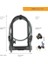 YUL2C/13/230/1 Yüksek Güvenlikli Kablolu U Bisiklet Kilidi, Siyah/gri 5