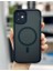 Aksesuar Iphone 11 (12 Görünümlü) ile Uyumlu Mat Siyah Magsafe Özellikli Darbe Önleyici Şeffaf Silikon Kılıf 2