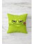 Kızgın Emoji Desenli Çift Tarafı Baskılı Gizli Fermuarlı Yastık Kılıfı Kırlent Koltuk Yastık Kılıfı, Fıstık Yeşili 45 x 45, 24691153245451 1