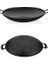Çok Amaçlı Granit Pişirme Tavası -Çift Yönlü Döküm Sac Kavurma Gözleme Tavası- 34 cm Siyah 3