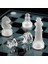 Glass Chess Cam Satranç Takımı Kullanışlı Dekoratif Şık Hediyelik (30X30 Cm) 4