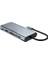 11 In 1 Type-C To USB Hub HDMI (4k),audio/, Type-C/, 4x USB 3.0/, Lan/, Vga/, Sd Card Reader Çevirici Hub 10 Port Adaptör Dönüştürücü Çoklayıcı 5