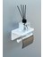 Home Yapışkanlı Kapaklı Tuvalet Kağıdı Askısı Banyo Tuvalet Kağıtlığı Aparatı Peçetelik Organizer Plastik, Beyaz 2