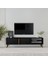 Dolaplı, Raflı Tv Sehpası, Oturma Odası Tv Ünitesi, Ahşap Siyah 1