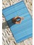Mavi Plaj Kamp Piknik Bahçe Balkon Teras Hasır Halı Mat Savan Kilim Karavan Halısı 90X180 5