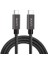 Solid 100W 5A Type C To Type C Hızlı Şarj ve Data Kablosu Halat Örgülü Space Gray Mbt (2 Metre) 1