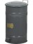 Galvaniz Metal 30 Litre Pedallı Çöp Kovası (Antrasit) 2
